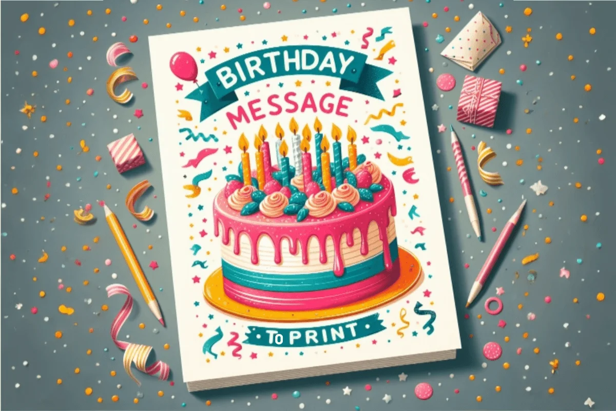 Birthday Message to Print