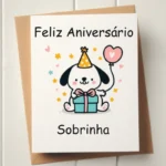 Cartão de Aniversário para Sobrinha