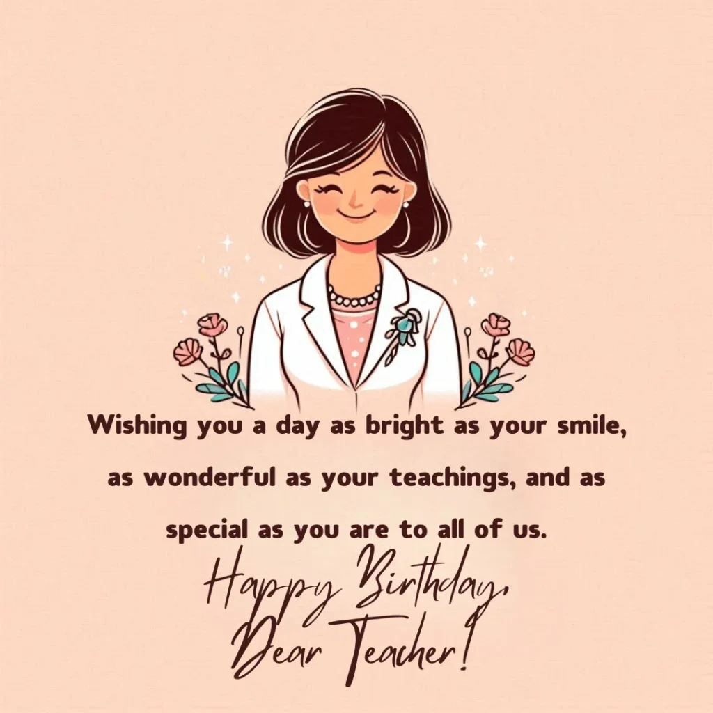 Birthday wishes for teacher