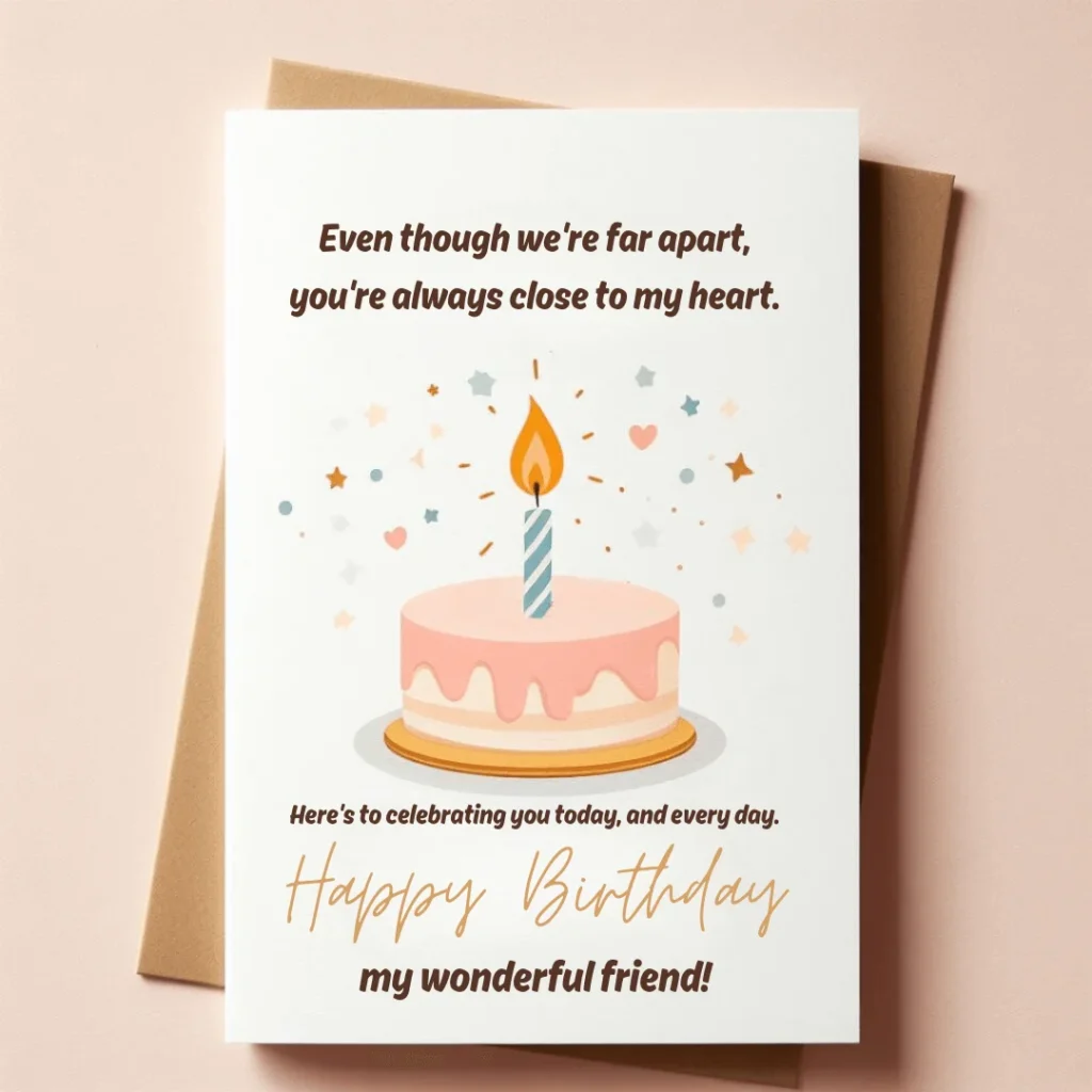 Distant Friend Birthday Message
