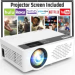 Upgraded Bluetooth Projector with Screen