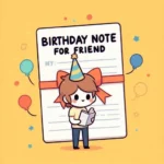 Birthday Note for Friend