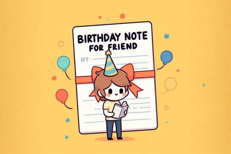 Birthday Note for Friend